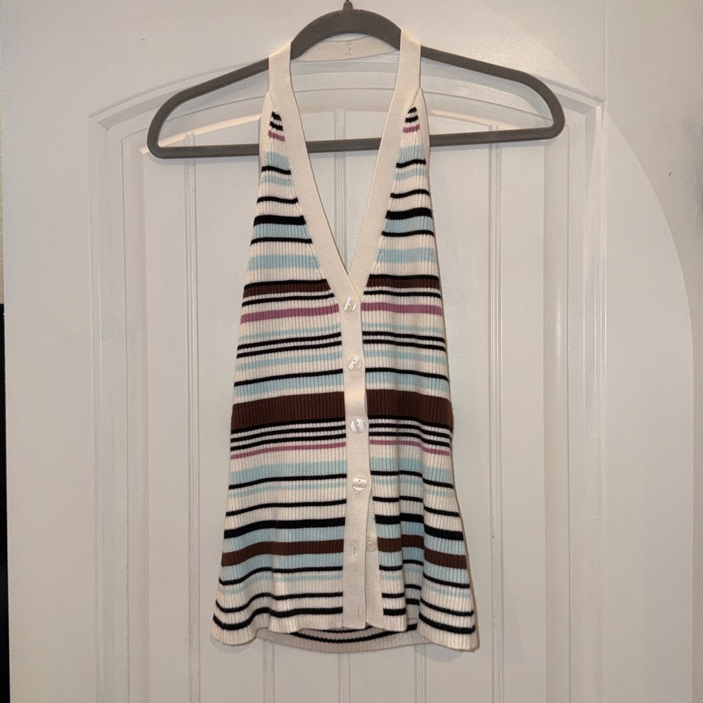 Abercrombie & Fitch | Ribbed Halter Top Sweater Vest Size Small
